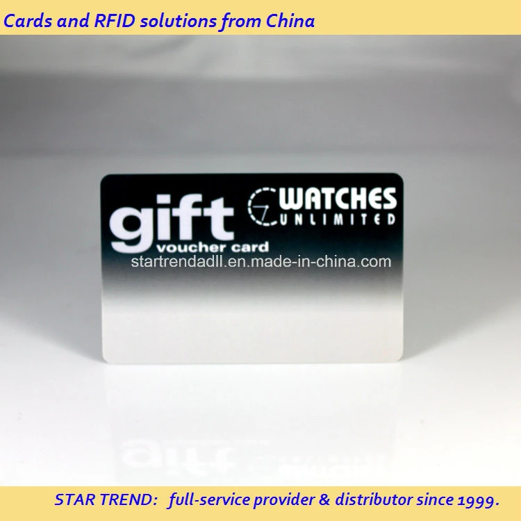 Cr80 PVC Material PETG Chip Tarjeta Regalo Tarjeta PVC Tarjeta Inteligente IC Tarjeta Bancaria Tarjeta de Crédito Tarjeta RFID NFC