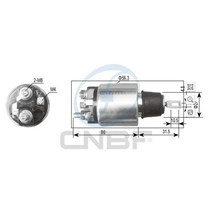 Cnbf pièces détachées pour auto volant 12V commutateur électromagnétique 0-331-302-106