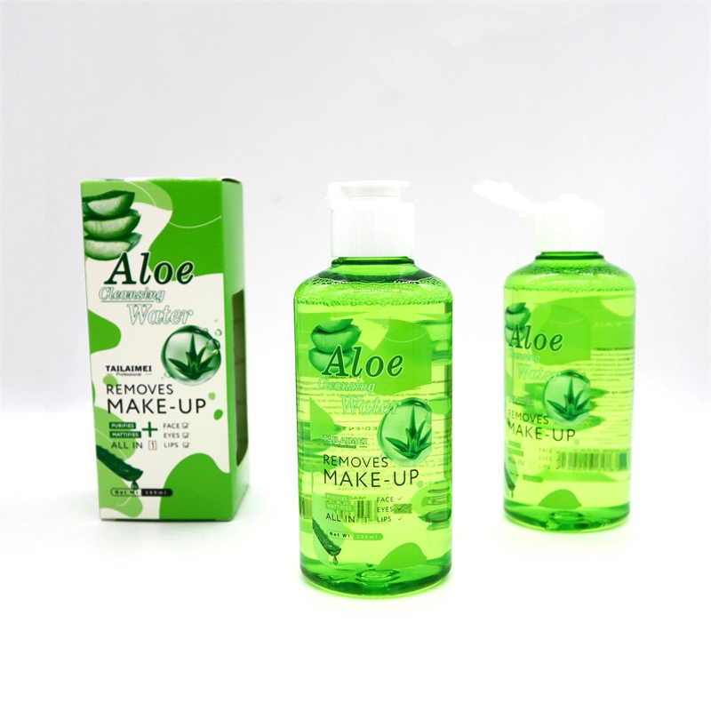 Tailaimei Manufacturer Aloe Cleansing Water Make up Liquid Remover OEM Custom Hydrating Nourish Skin Face Makeup Remover