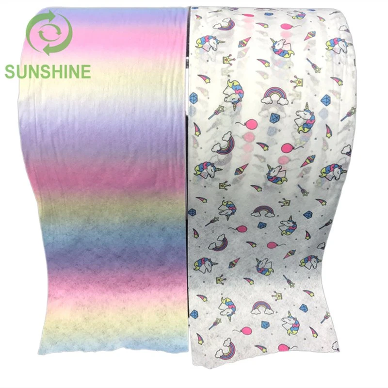 45GSM 26cm X 1000m/Roll 100%Pet Printed Spunlace Nonwoven Fabric for Make Mask