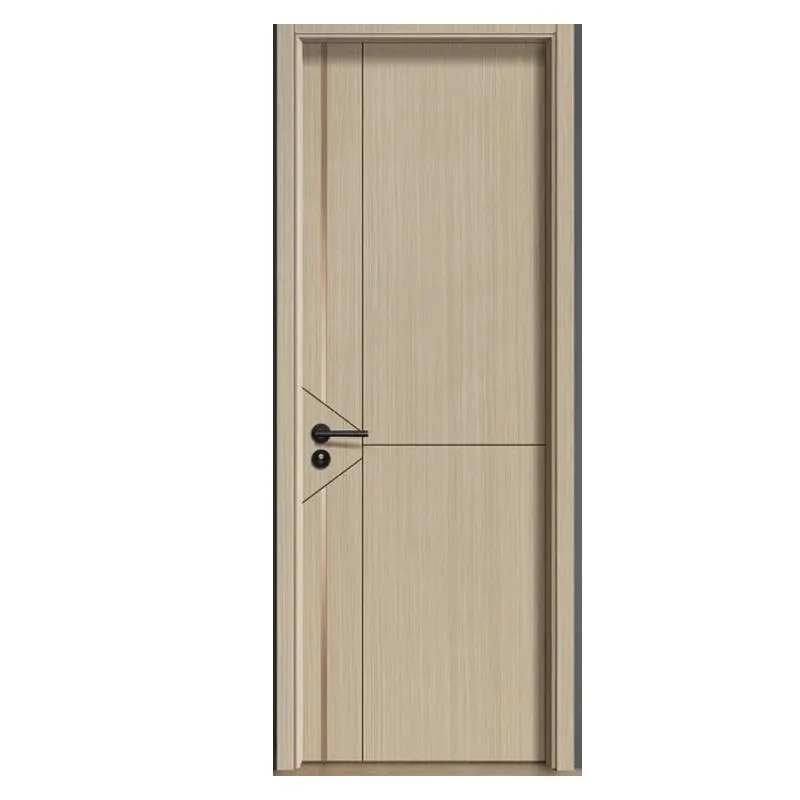 Porta moderna de madeira sólida composta sem pintura MDF Melaminedoor Pvcp-Pw10