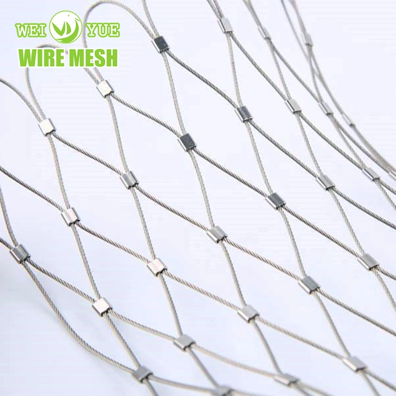 304 316L malla de cable de acero inoxidable decorativa de alta resistencia / Malla de cable de alambre/ malla de alambre para el Zoo de cable de casquillo Malla de seguridad Fence Green Wall