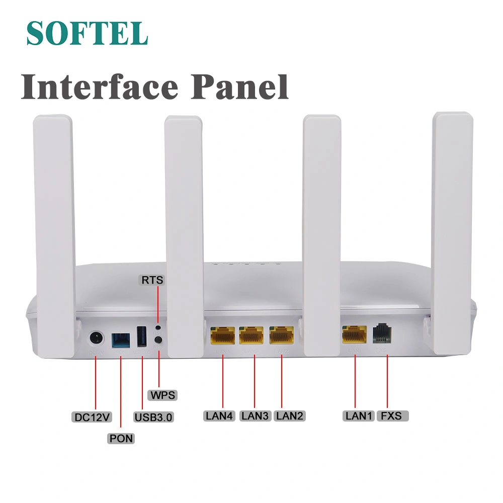 1xpon+4ge+1pots+USB3.0+WiFi6 Router Dual Band Epon Gpon WiFi6 Ont Dual Band