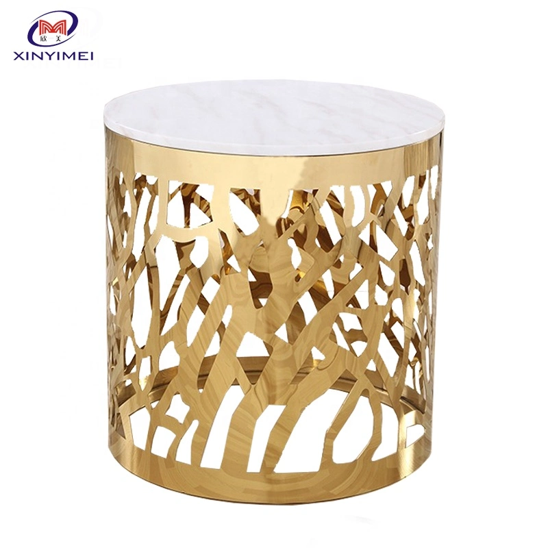 Beautiful Design Stainless Steel Banquet LED Engraving Display Hall Table