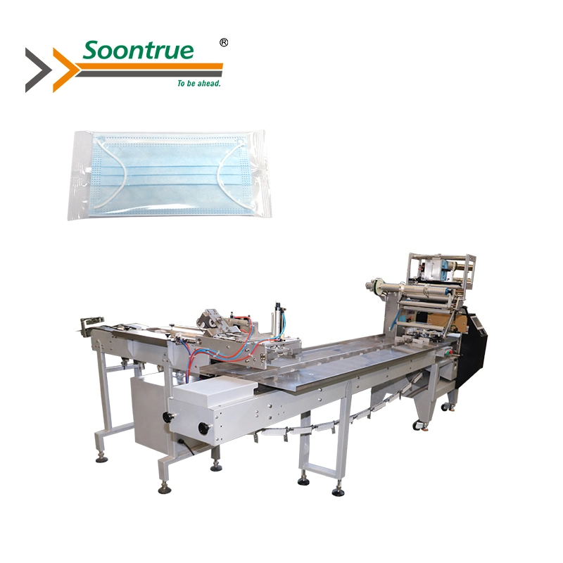 Soontrue Equipment Face Mask Packing Machine with Ear Loop Folding Machine