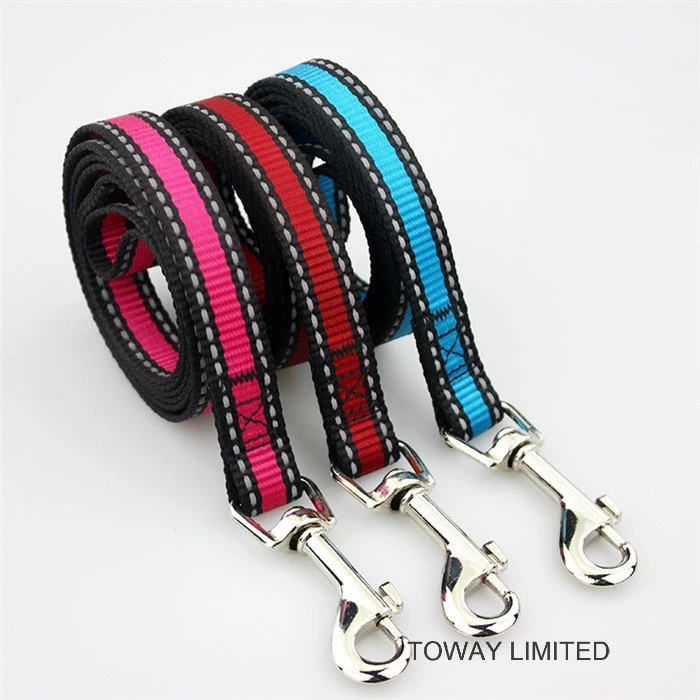 Qualität Polyester Pet Leash Nylon Reflektierende Hundehalsband mit Blei