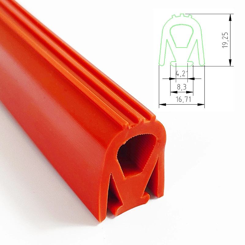 Porta de armazenamento flexível a frio resistente a temperaturas anti-deformação preta resistente a frio Tira de proteção em silicone em forma de U