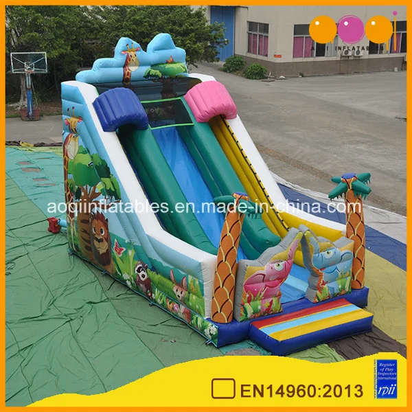 Parque de diversiones populares diapositiva inflable de animales para la venta de juguetes (AQ01348)