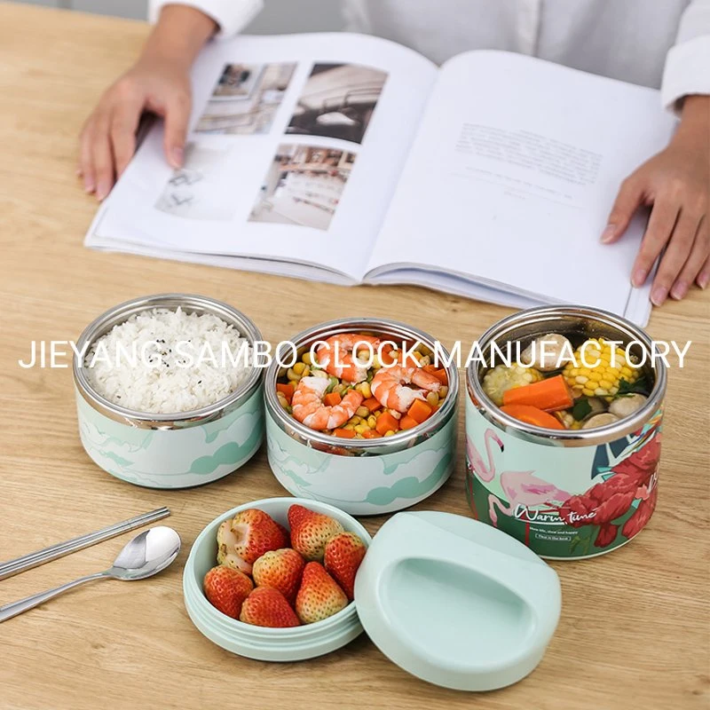 Christmas Promotion Gift Stackable 3 Layer Stainless Steel Bento Lunch Box