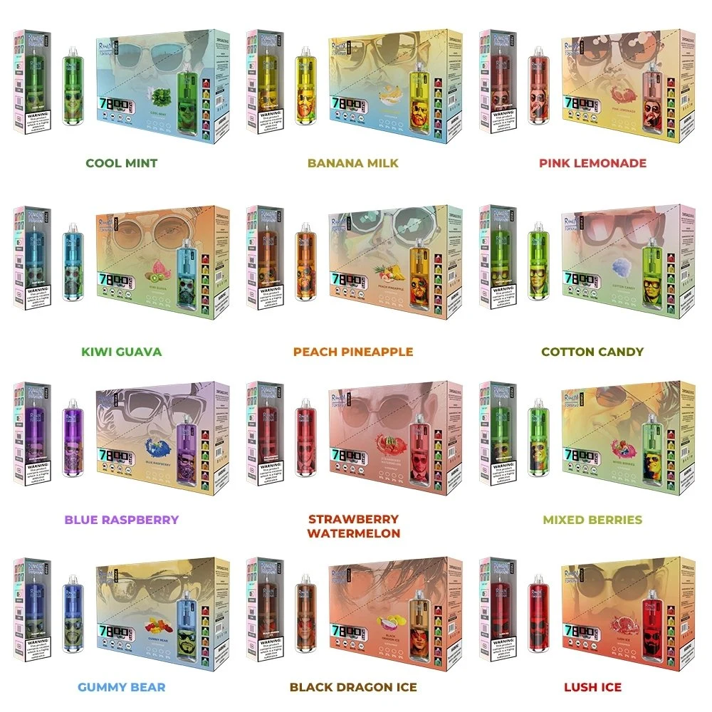 12 Flavours 850mAh Akku Randm Tornado 7800 Puffs Einweg Vape Pen