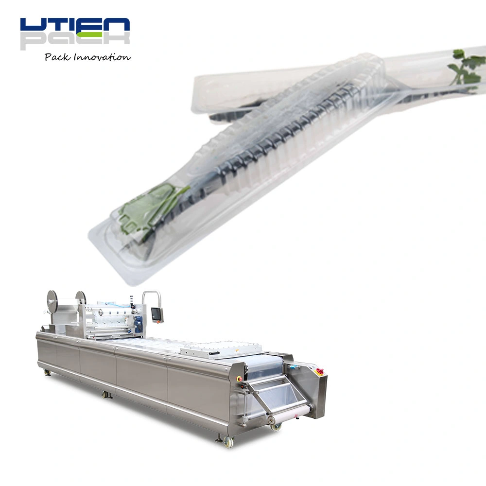 High Output 1000pk Per Hour Fresh Frozen Fish Shrimp Tuna Fillet Vacuum Map Packaging Machine