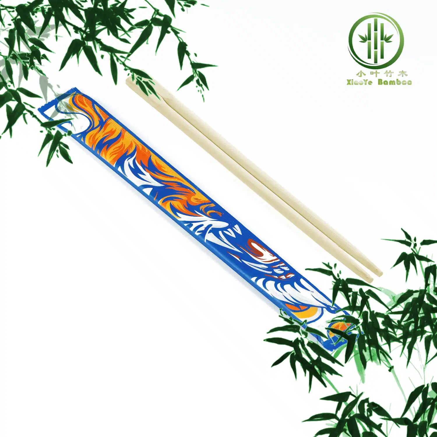 Hot Selling OEM&amp;ODM Print avec logo Twins Bamboo Disposable Chopsticks