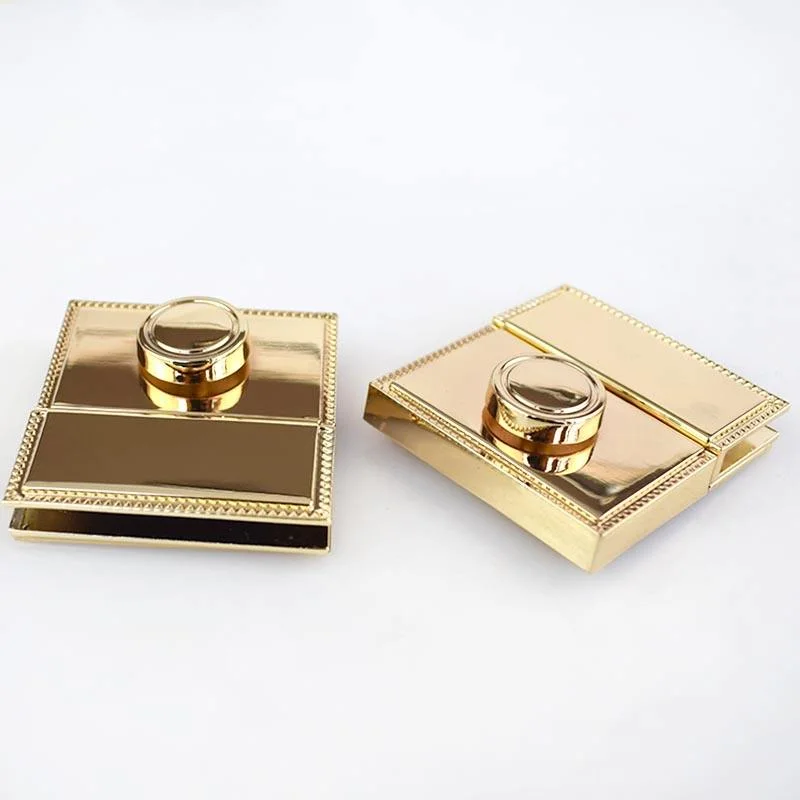 at-Ky256 50*45mm Lady Handbag Accessories Fitting Female Buckle Twist Turn Snap Lock Clasp Closure Replacement Bag Lock