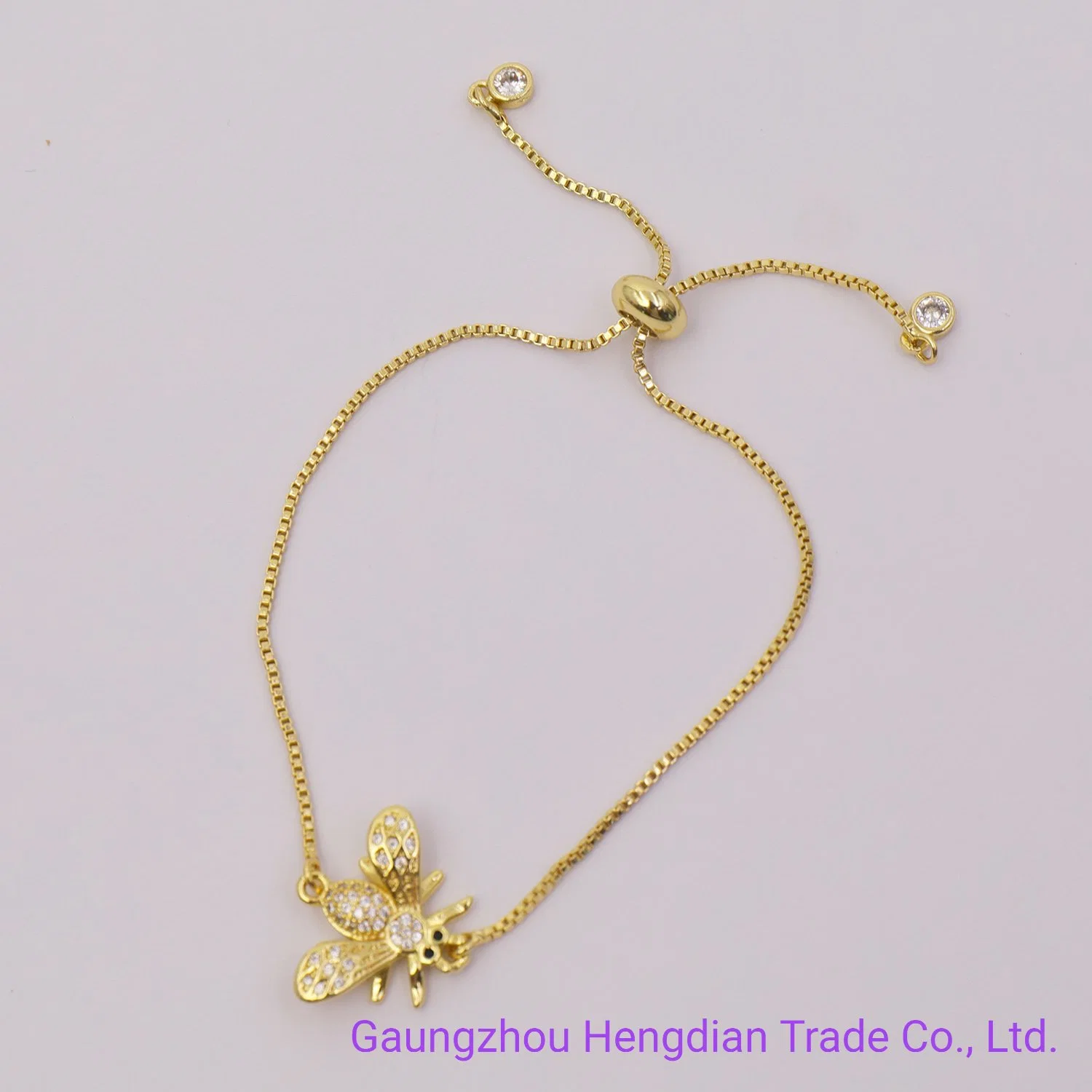 2020 Wholesale/Supplier Fashion 18K Gold Plated Clover Pendant Bracelet Adjustable Accessories