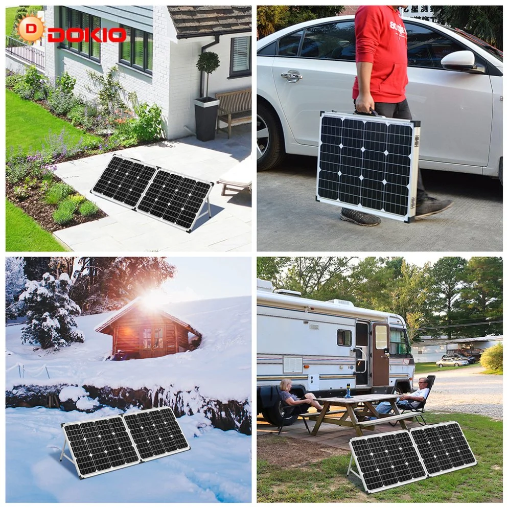 12V DC 80W monocristallin Panneau solaire pliable Solar Kit