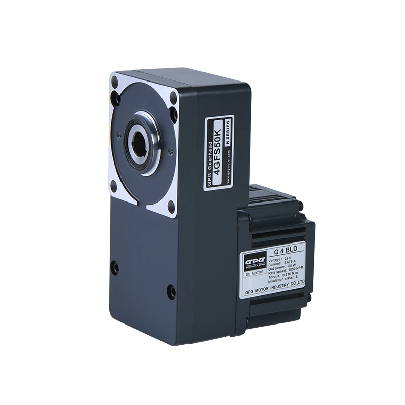 Compact Size High Torque L Type Hollow Shaft Brushless DC Gear Motor