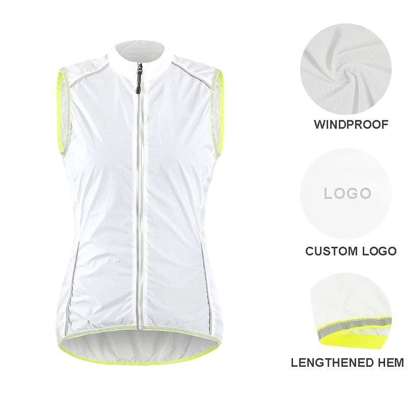 Custom Hi Vis Vest Men Women Uomo Reflective Fishing Running Windproof Sports Cycling Vests