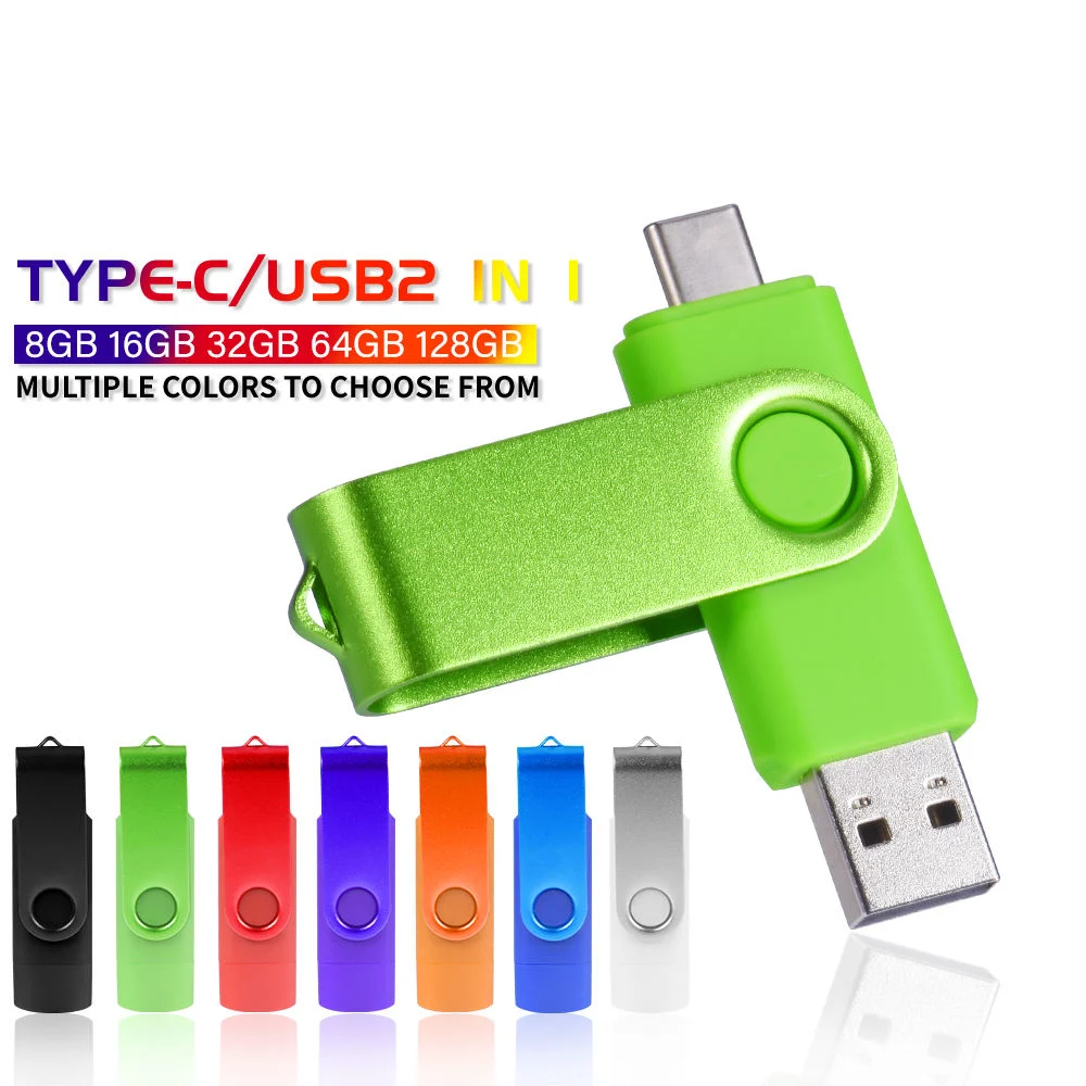 OTG USB Key Flash Drive 32GB 64GB 128GB Flash Memory 16 GB for Smartphones 2 in 1 Cle USB 3.0 2.0 Pendrive