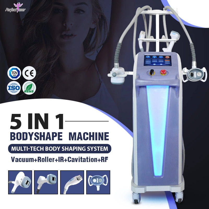 5in1 Körper Sculpt Slimming Shaping Vela RF Roller Vakuum Ultraschall Kavitation Form Gewicht Fettabbau Beauty Machine