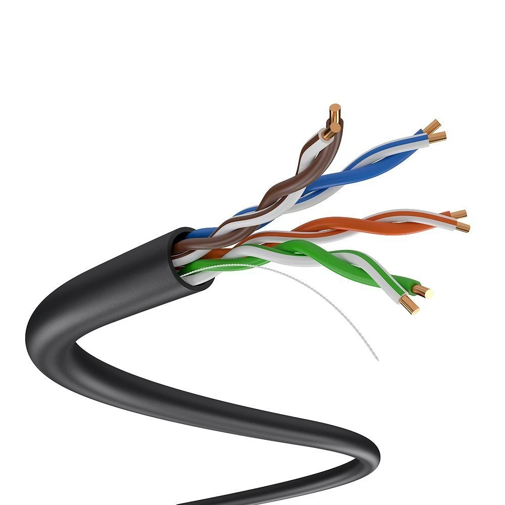 Precio barato de cobre desnudo Cable gris Cat5e de la fábrica de cable UTP CAT5 de datos