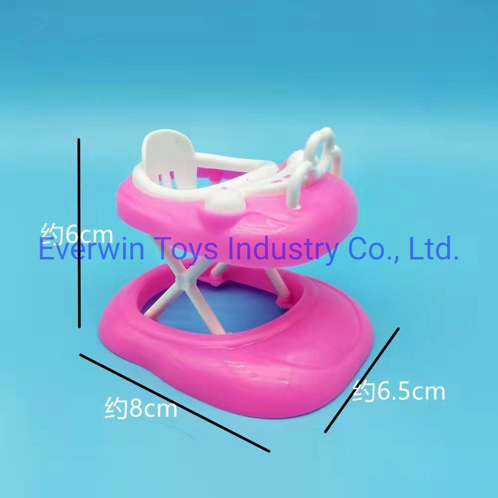 Plastic Toy Doll Accessory Double Stroller for Mini Dolls