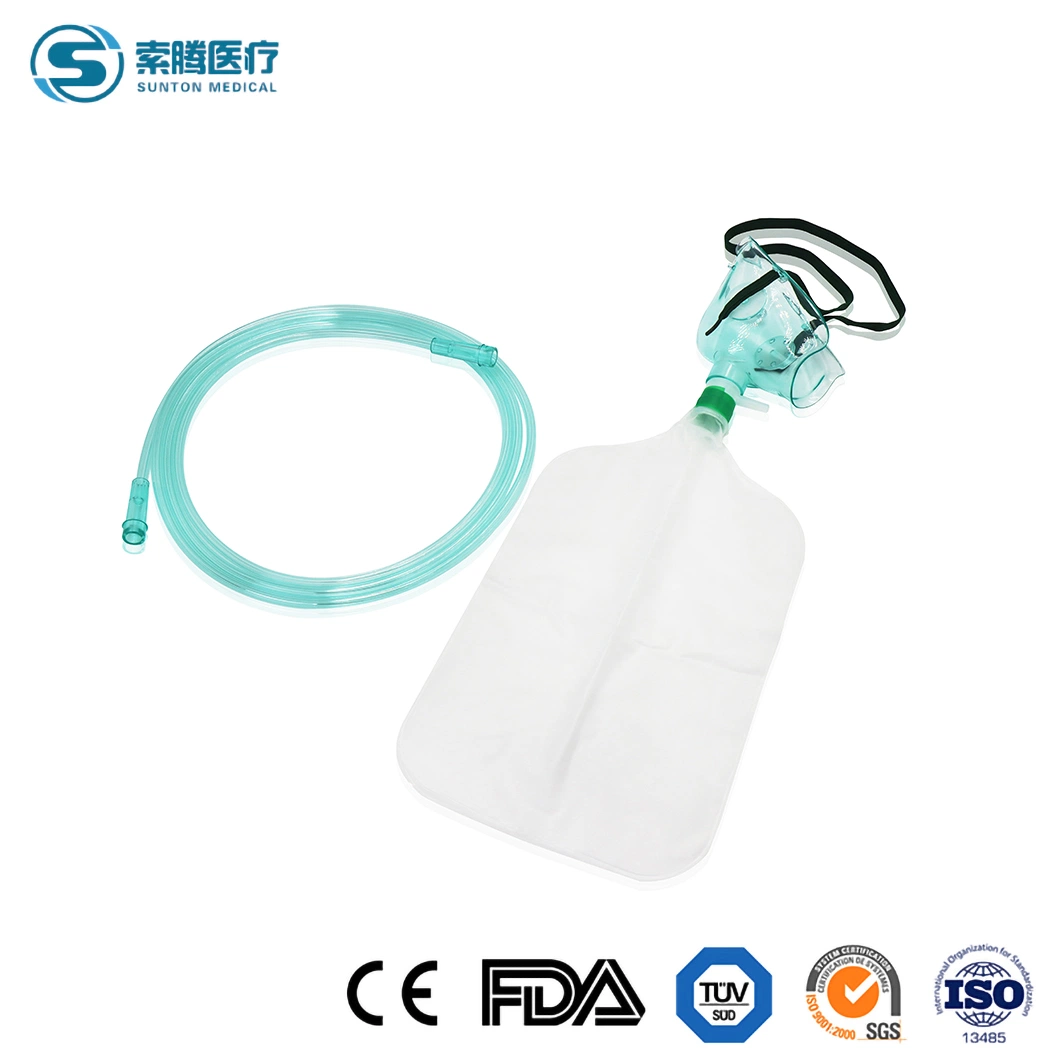 Sunton China Hot Sale Low Prices Non-Rebreathing Oxygen Reservoir Bag Mask Factory CE ISO Quality Certification Oxygen Cylinder Bag