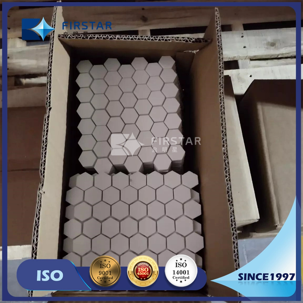 150*150mm Alumina Hexatile Mat on Mesh Backing for Metal Surface Wear Protection