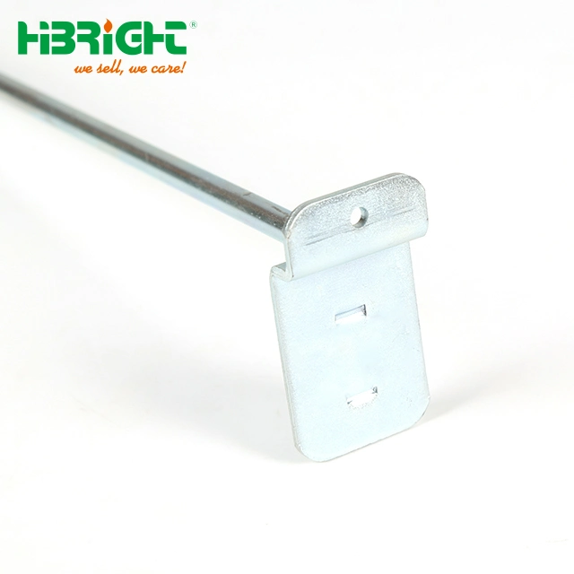 Heavy Duty Slatwall Zinc Display Euro Prong Hook with Cap