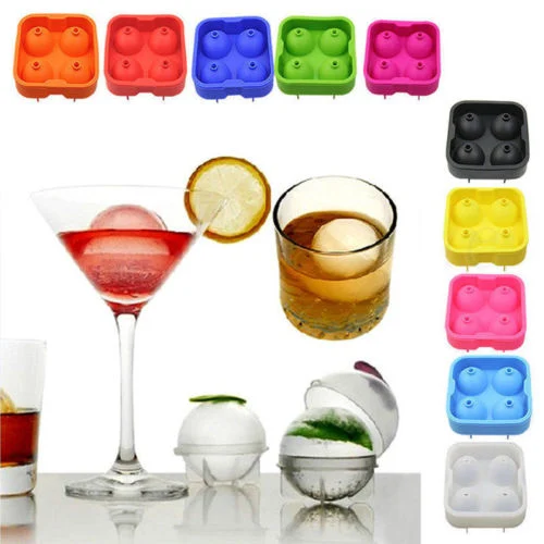 Glaçon de générateur de bille de glace de silicones de plateau de glaçon de cocktail de whiskey le grand moule de grands accessoires de cuisine de moulage du générateur 4