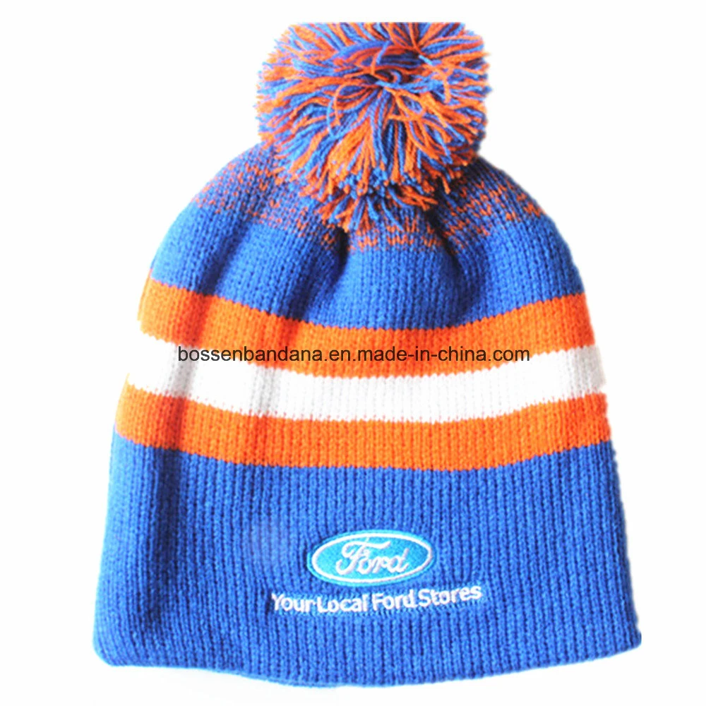 Original Factory Produce Customized Logo Jacquard Knit Snappy Beanie