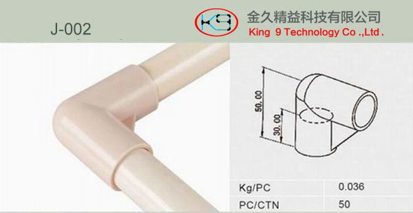 Joint à angle droit de plastique de DÉCHARGE ÉLECTROSTATIQUE