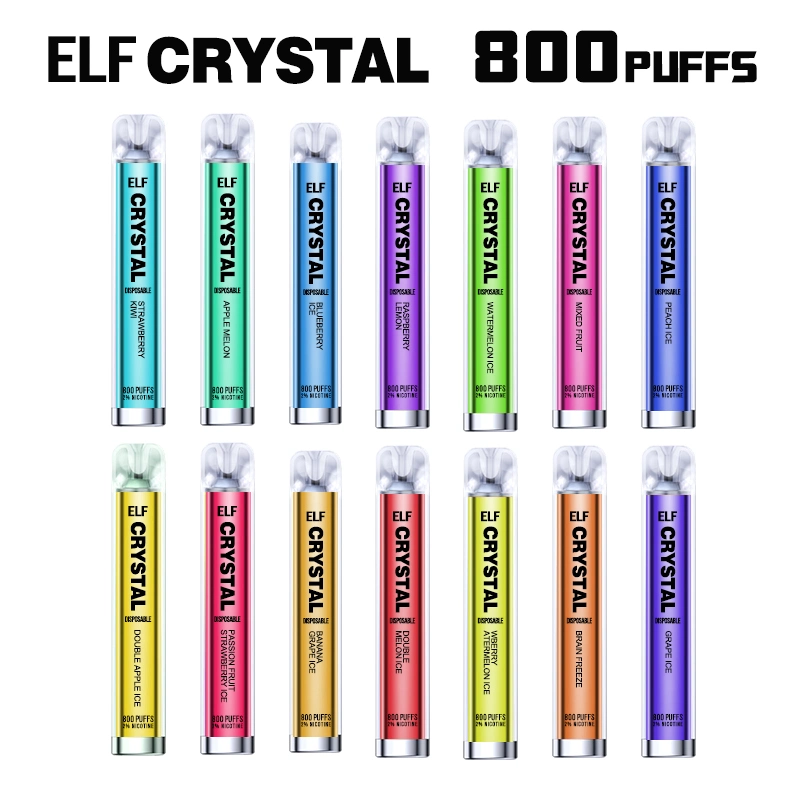 Nuevo E Cigarette Elf Crystal 800 malla bobina U Shisha Pen Bar griego Mosmo Diamond Vapes