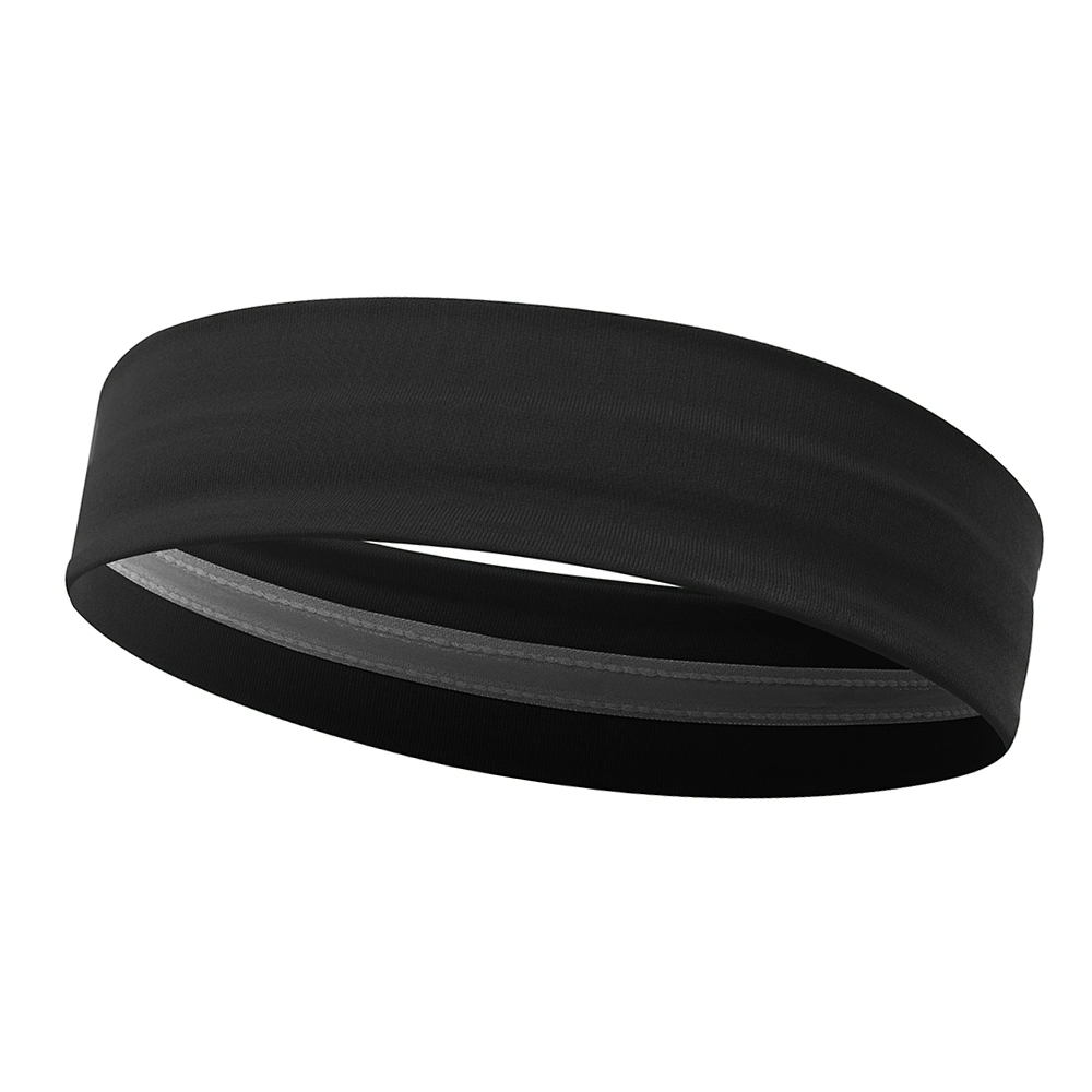 Customize Black Headbands Anti-Slip Elastic Sweatband for Yoga Running Fitness Training Tennis Basketball Sport Sweat Band