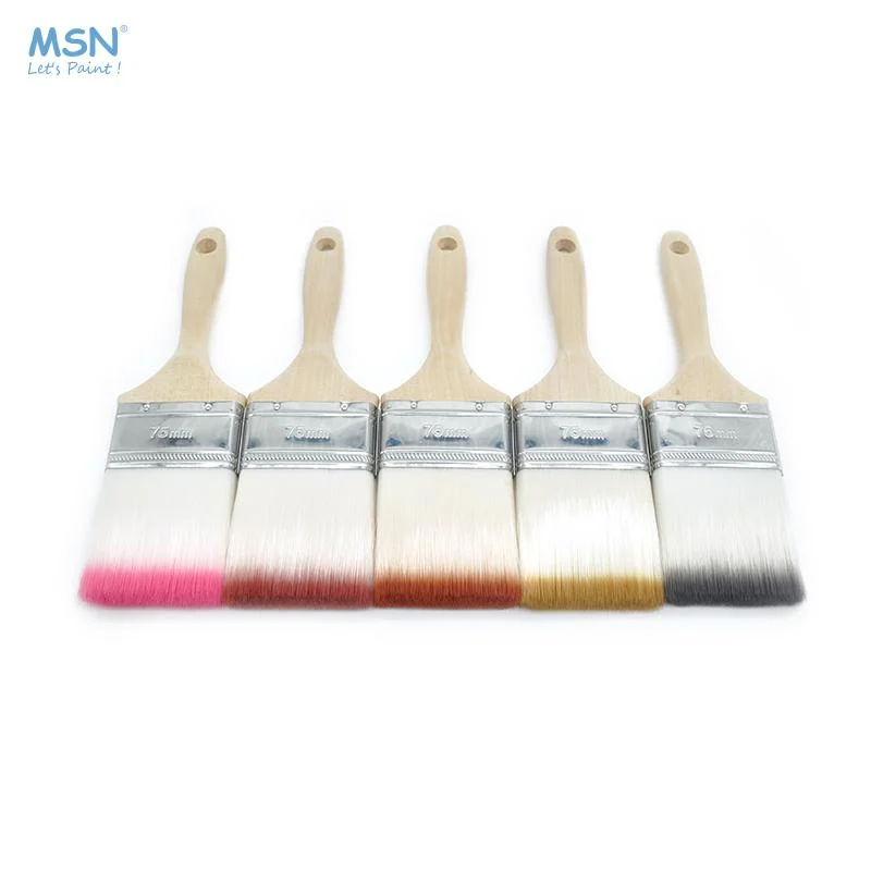 MSN Dual Colored Synthetic Filament Wooden Handle Paint Brush