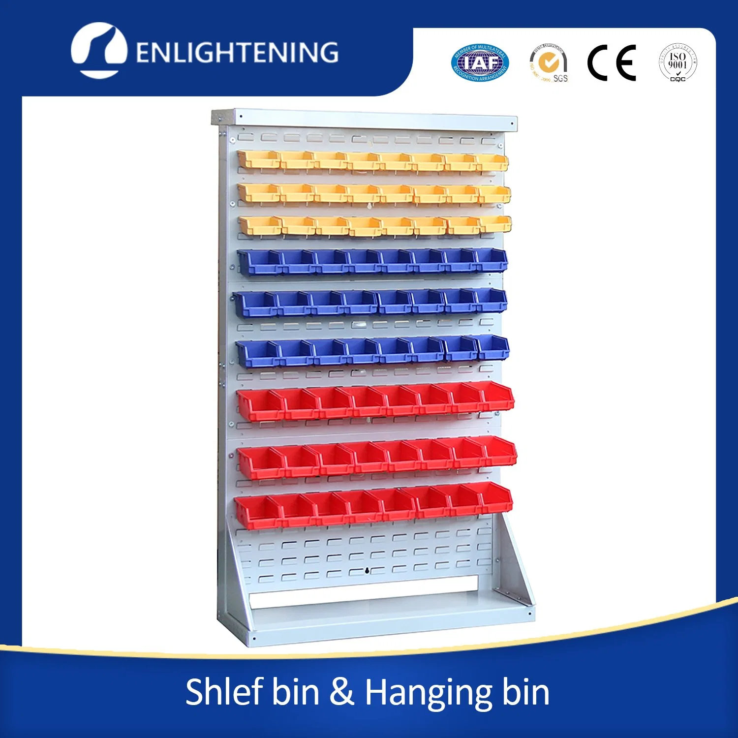 Food Grade Plastic Louvered Panel with Hang Storage Bin for Workbench Storage