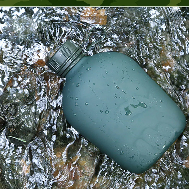 Botella de agua extraíble al aire libre Camping botella de agua potable Senderismo Hervidor táctico Engranaje