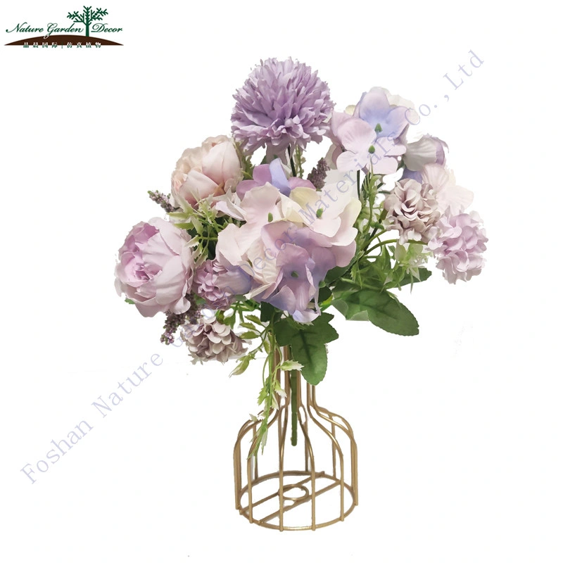 High quality/High cost performance  Pink Rose Centerpieces Bouquet Home Decor Artificial Silk Flower