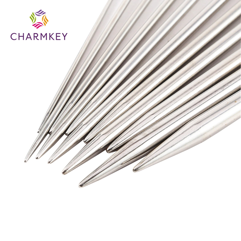 2mm-8mm 35cm 11pair DIY Craft Knitting Tools Stainless Steel Hollow Single Pointed Sweater Straight Knitting Needle Kit Set