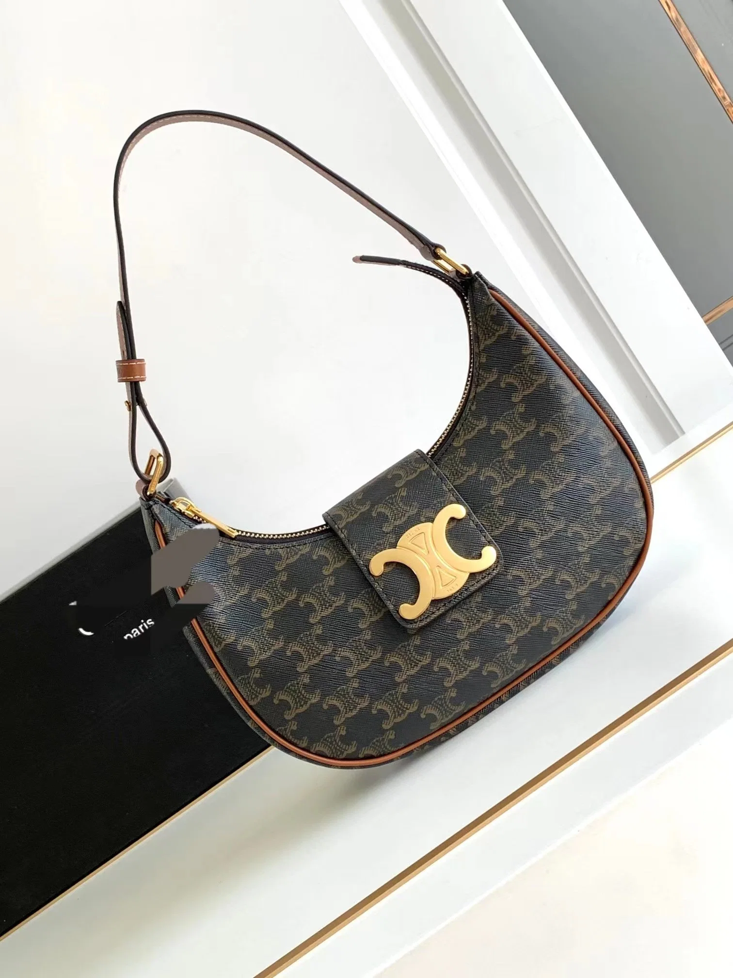 High Quality Genuine Leather Designer Fashion Underarm Bag Replica AAA+ Loop Luxury Shoulder Bag Crescent Bag