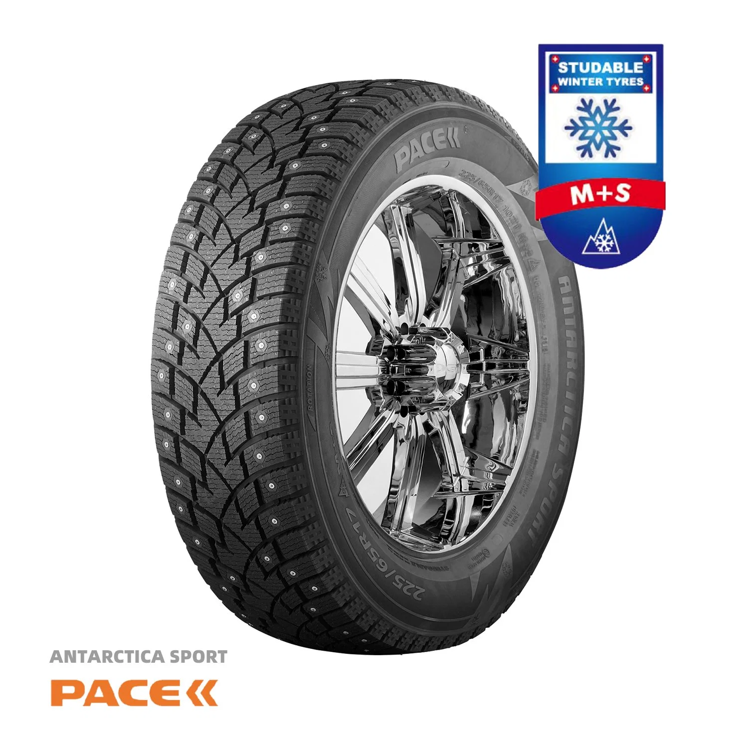 Winter Studable Tires for Car SUV Light Truck Commercial Van 245 45r20 5 Years Quality ECE Available From China Zeta Pace Brands