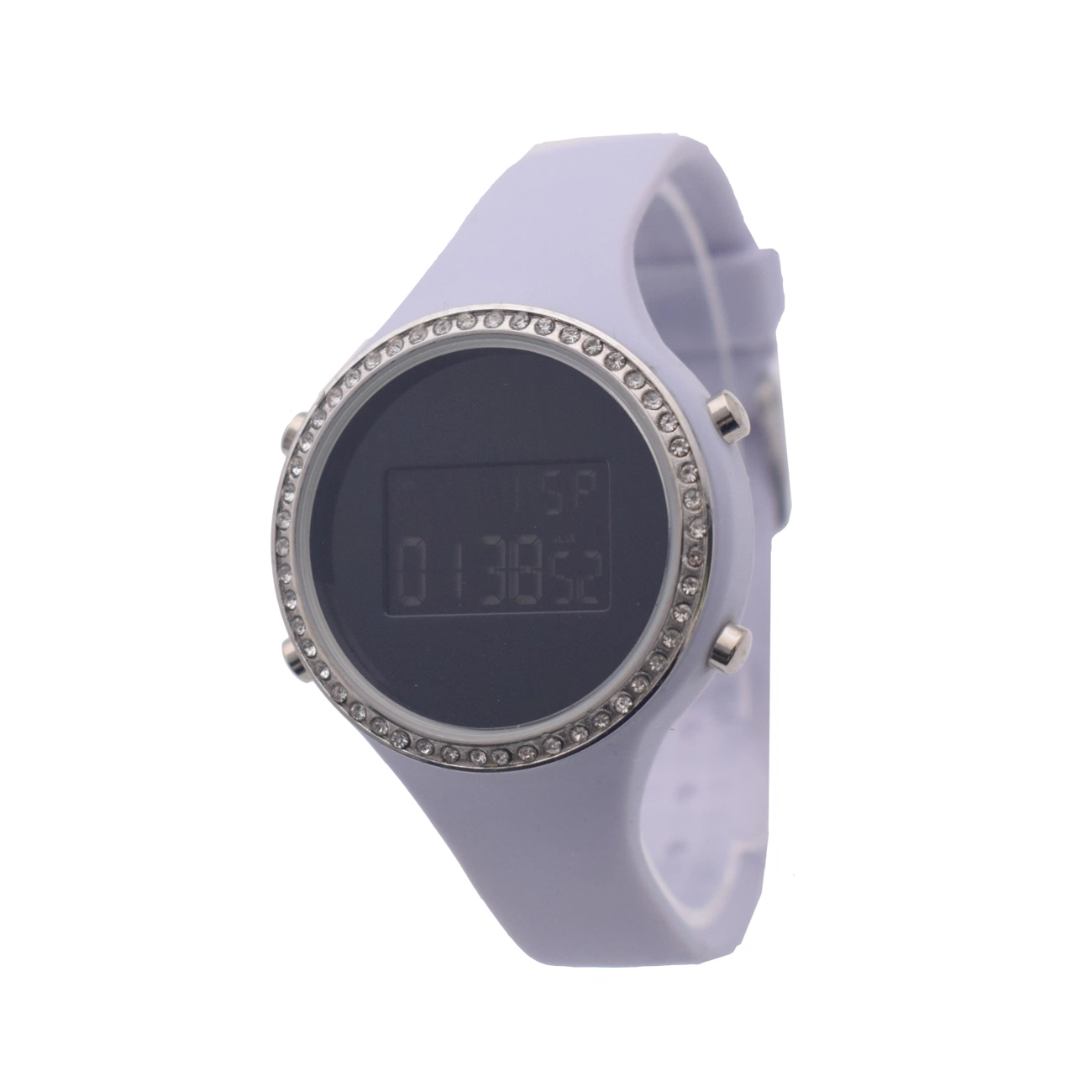 Electrónica de silicio de Dama Reloj LED Digital de las mujeres de piedra ver