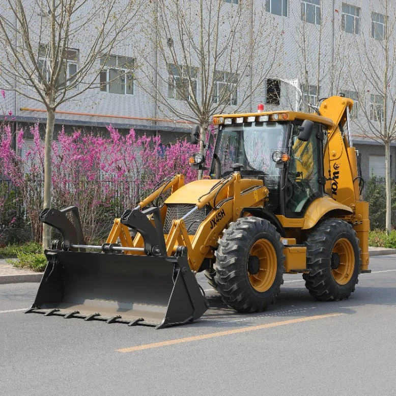 China Wholesale/Suppliers Wolf Jx45h with Front End Loader and Backhoe Bucket ISO/CE 2.5t/Ton Articulated Hydraulic Wheel Loader Price for Mining/Farm/Tractor