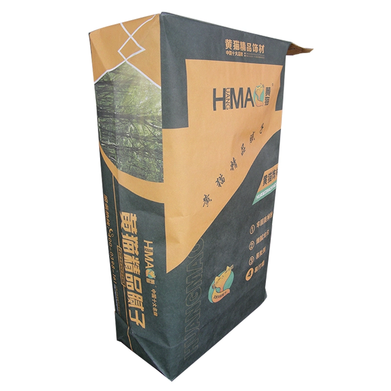 Industrial Usage Nice Printing Multiwall Mortar Paper Bag Kraft Paper Valve Bag Paper Packing