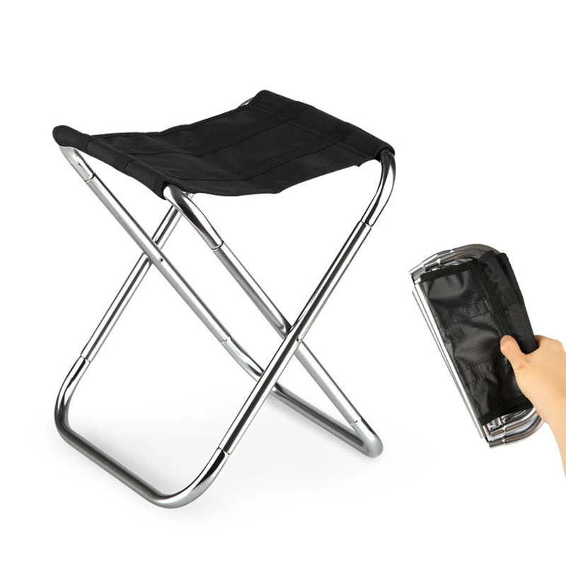Mini cadeira de campismo Ultralight Outdoor Aluminium para adultos Banco dobrável