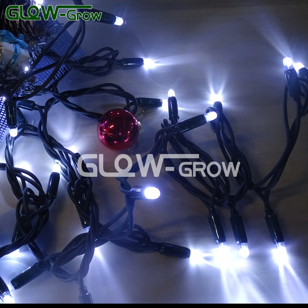 CE RoHS Rubber Wire White LED String Light Supermarket Lighting for Christmas Decoration