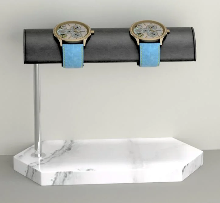 High-End Marble Watch Stand Leather Jewelry Watch Holder Stand