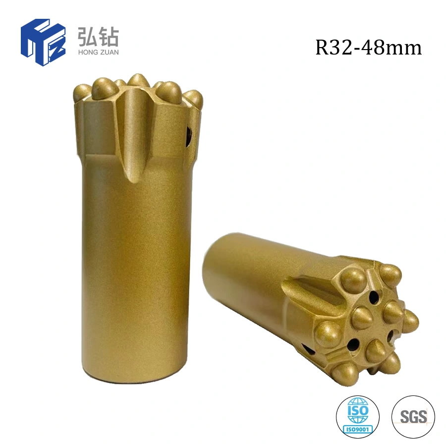 Top Hammer Drill Bit R32 57mm Wear Resistant Mining Thread Button Bit Retractable Carbide Drill Bit