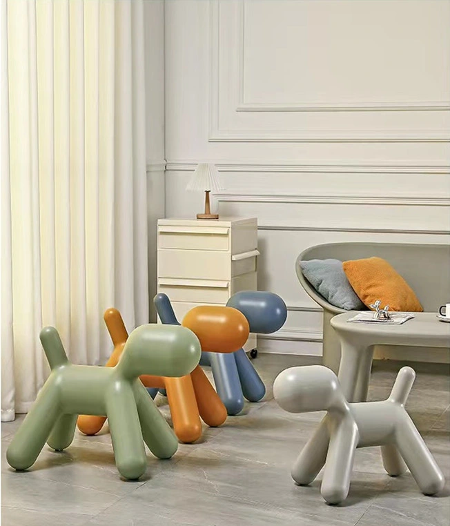 Modern Dog Chair Plastic Cartoon Animal Stool Living Room Bedroom Hotel Furniture