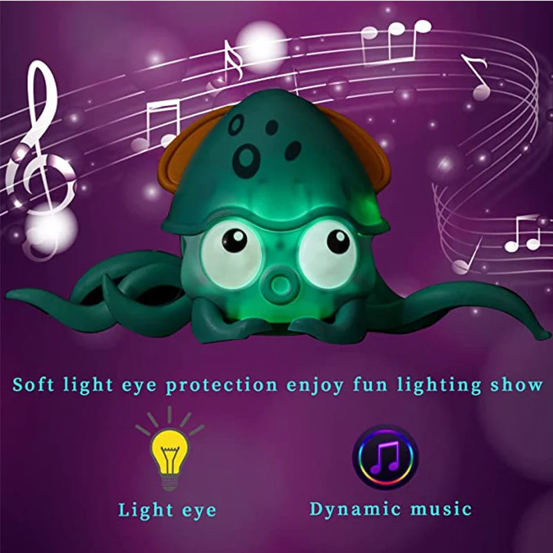 Toddler Interactive Learning Other Educational Toys Sensing Crawling Octopus Baby Toy with LED Light and Music Toys