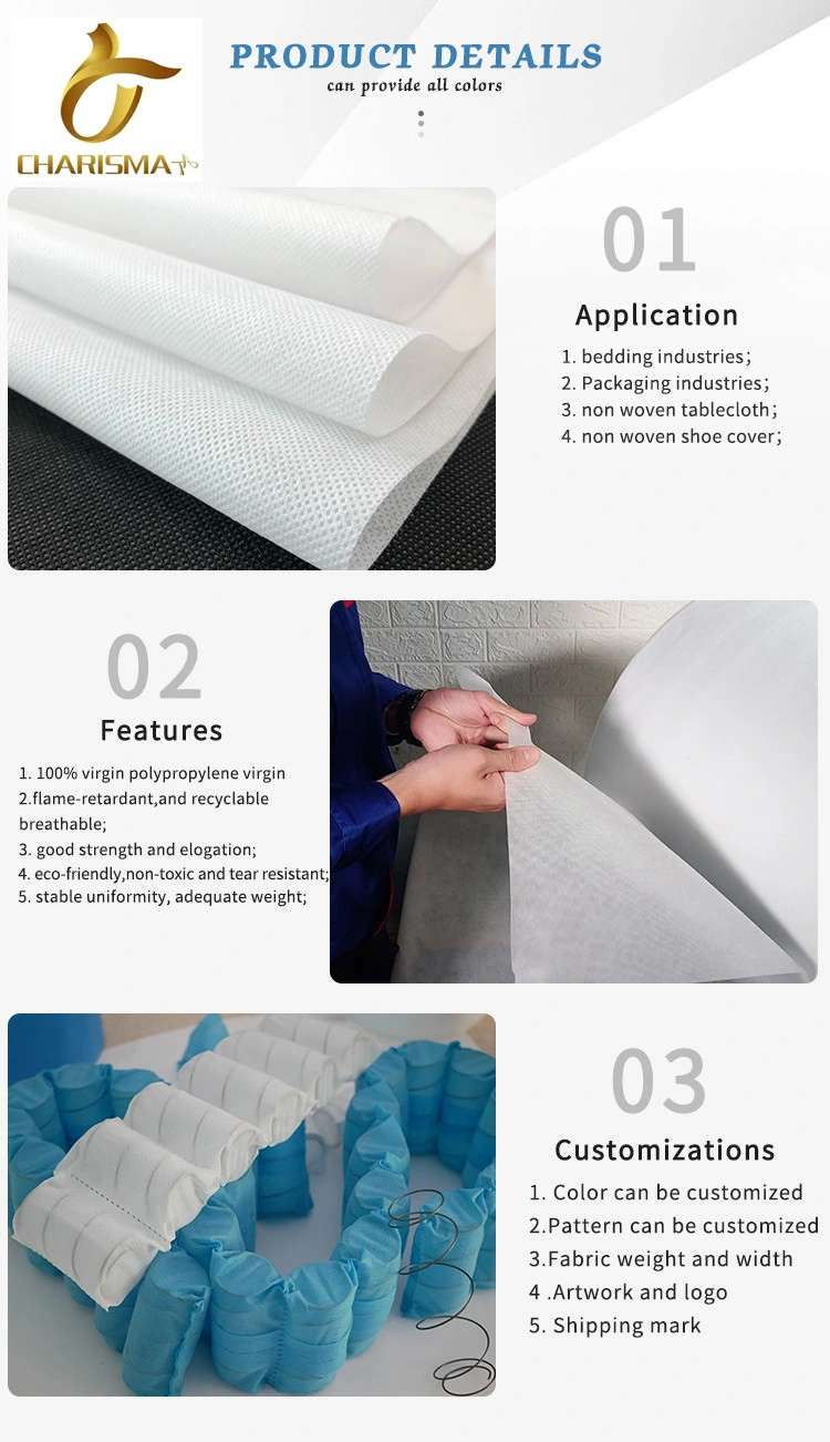 Eco Friendly Non Woven Material Roll Polypropylene Nonwoven Fabric